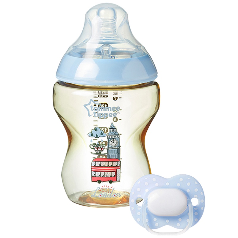 汤美星(Tommee Tippee)00927 小伦敦限量版PPSU奶瓶喂哺套装 蓝色
