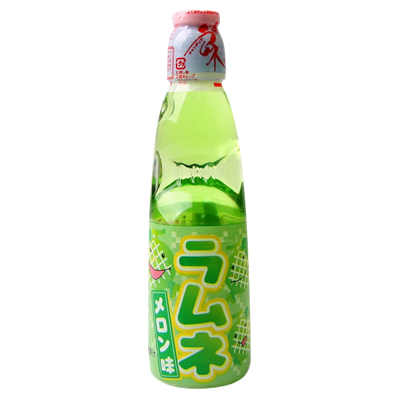 日本进口 哈达 波子汽水哈密瓜味碳酸饮料 200ml