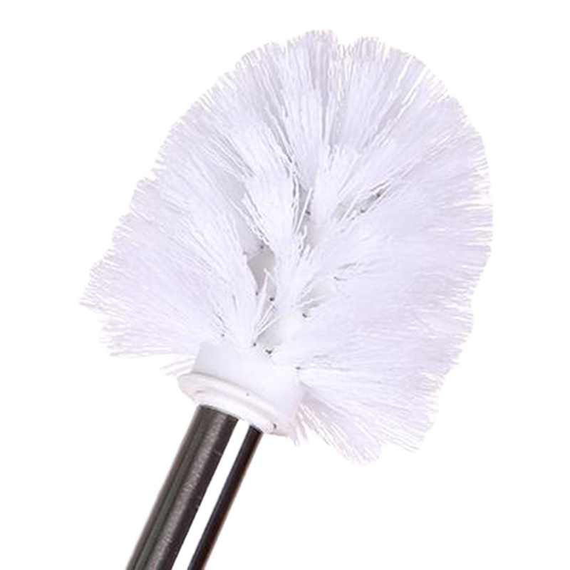 宝纯美式玖 生间带底座马桶刷套装 不锈钢长柄圆头厕所刷坐便器便池清洁刷子 圆底座