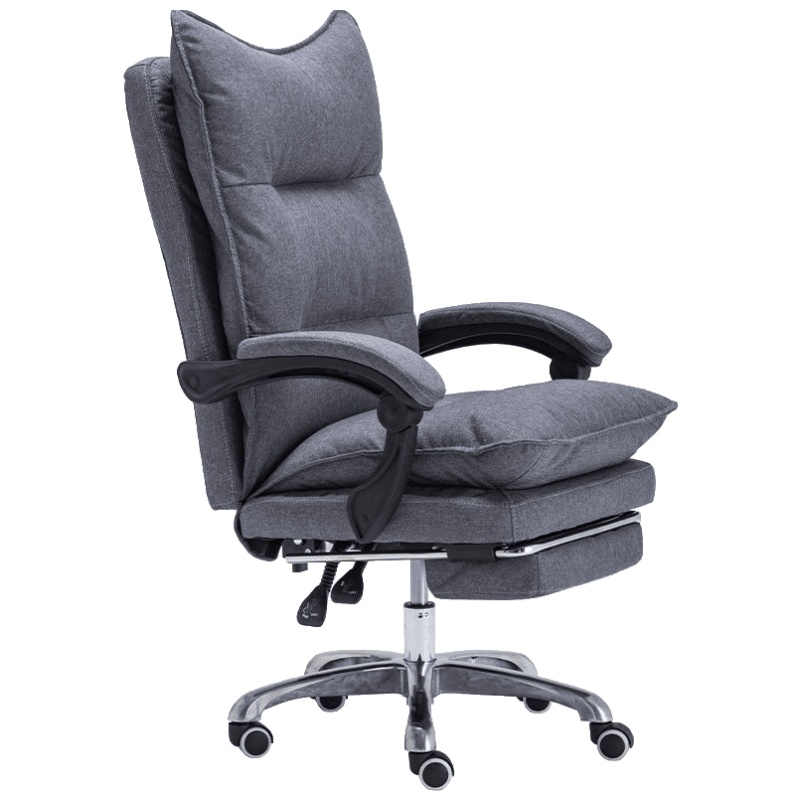 布艺电脑椅可躺办公椅书房转椅舒适按摩老板椅家用电竞座椅安心抵