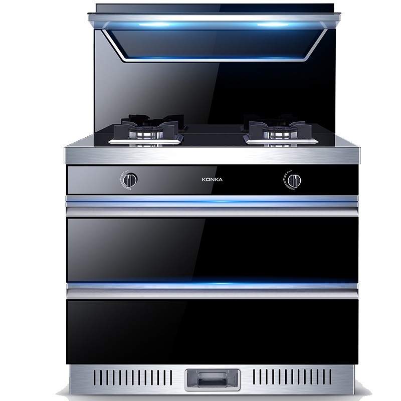 康佳(KONKA) KDD10 集成灶 家用集成一体灶 电加热清洗带暖菜功能 侧吸式烟灶消套装 液化气