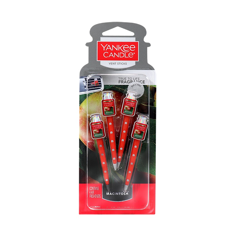yankee candle扬基进口汽车出风口香氛香水夹车载香薰车内芳香夹麦金士苹果 净重29g