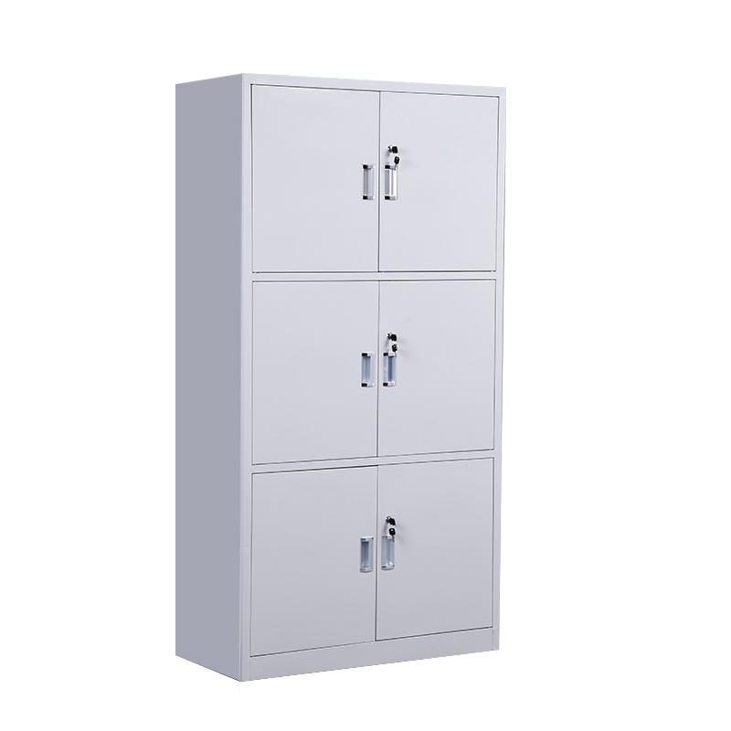 震海 通体三节柜文件柜办公柜灰白色经济型档案资料柜办公柜类钢制加厚办公室储物柜