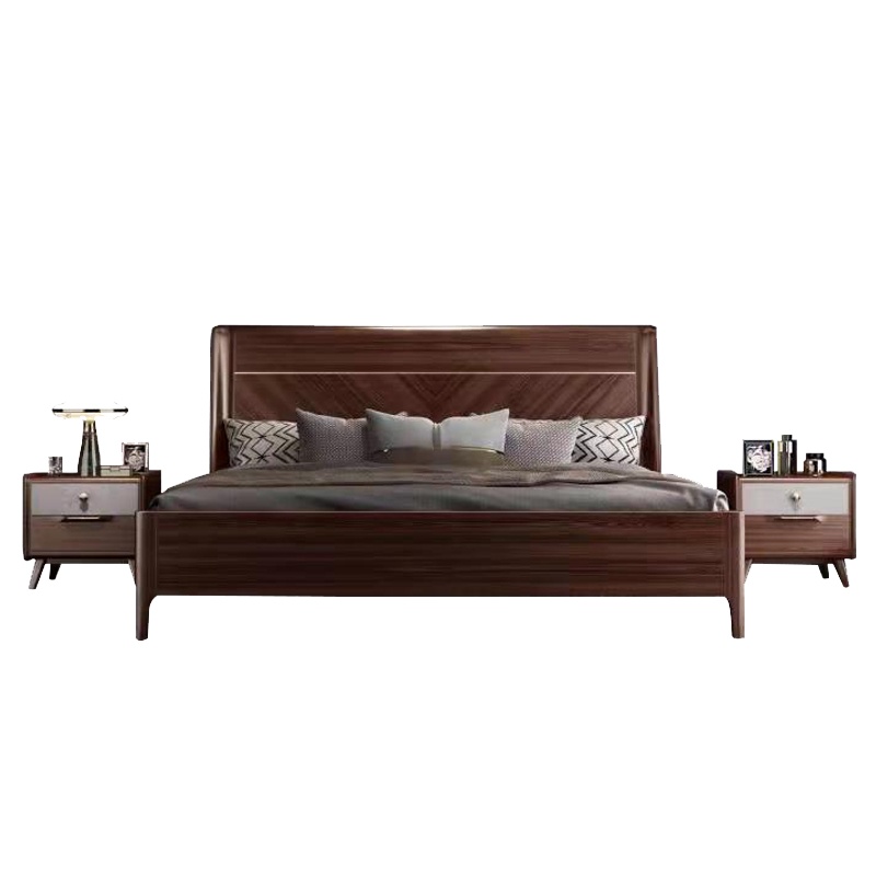 凡阔新中式印尼紫檀木实木床简约床家用双人床主卧成人中式全实木大床