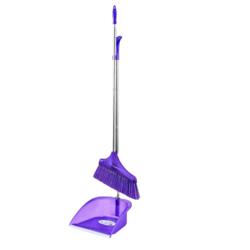 不锈钢扫把簸箕套装不锈钢扫地扫帚软毛笤帚(颜色随机发)