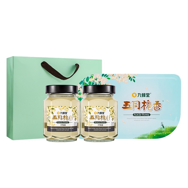 九蜂堂五月槐香洋槐蜂蜜礼盒500g*2瓶长辈福利蜂蜜 送礼甄选