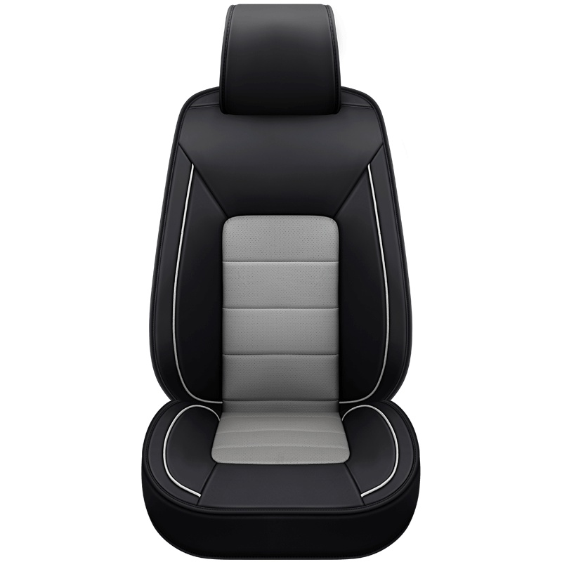 布雷什(BOLISH)五座四季通用汽车坐垫汽车座垫夏季坐垫皮革全包汽车座套车坐垫座椅套TY1801标准款黑灰色厂家直发