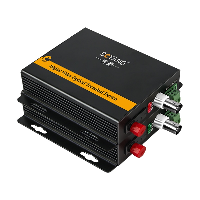 博扬 同轴高清数字视频光端机 1路视频+1路反向数据 兼容大华CVI/雄迈AHD FC接口 1对