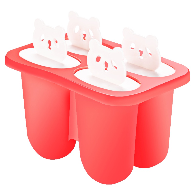 尚烤佳4连杯雪糕模具冰块冰糕模冰棒盒冰棍模具创意家用自制雪糕冰淇淋模具组合装HB-077