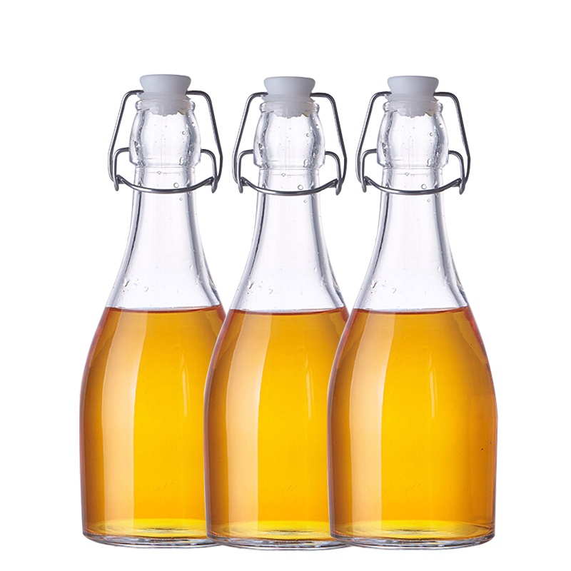 [Scybe]喜碧温顿500ML玻璃瓶储物瓶酵素瓶牛奶瓶泡酒瓶红酒瓶白酒油壶密封瓶子 三只装