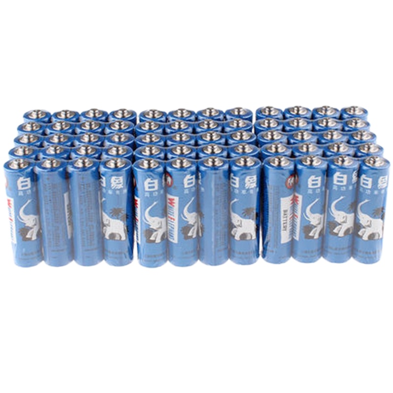 白象 蓝白象R06无汞碳性1.5伏遥控器干电池AA 7号60节