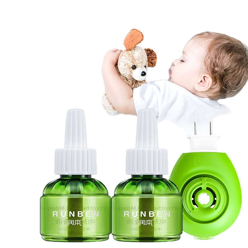 润本 蚊香液45ml×2瓶+1器 防蚊驱蚊器婴童驱蚊无香型