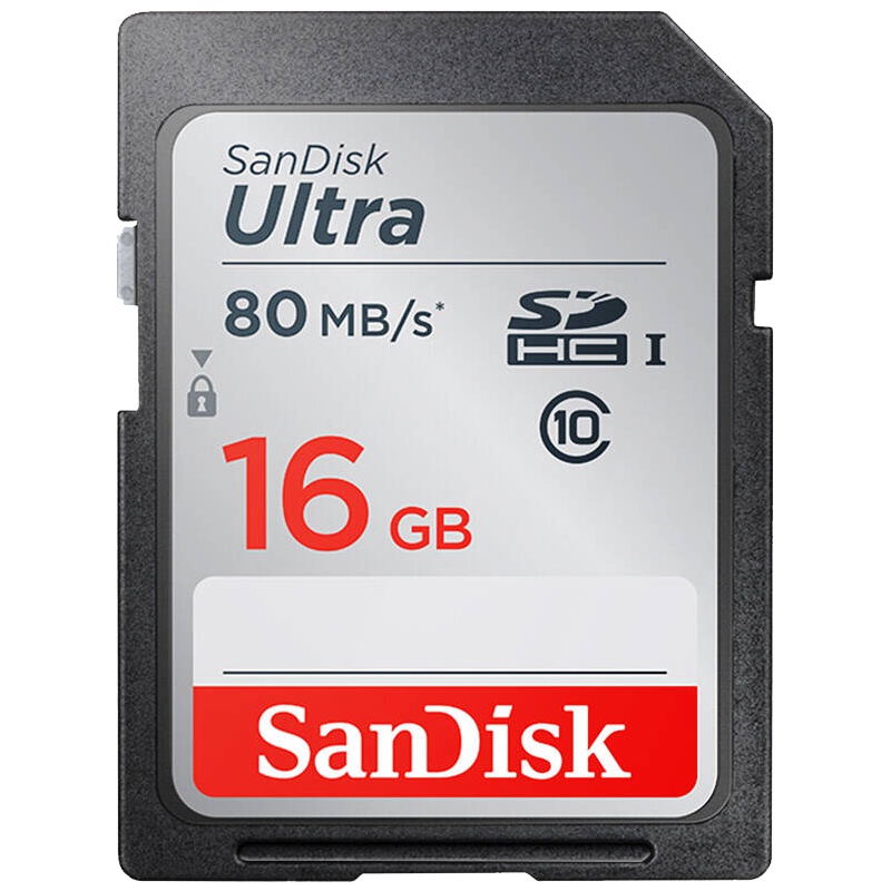 [免邮]闪迪(SANDISK)SD卡 16G 读80MB/s高速存储卡单反微单相机内存卡