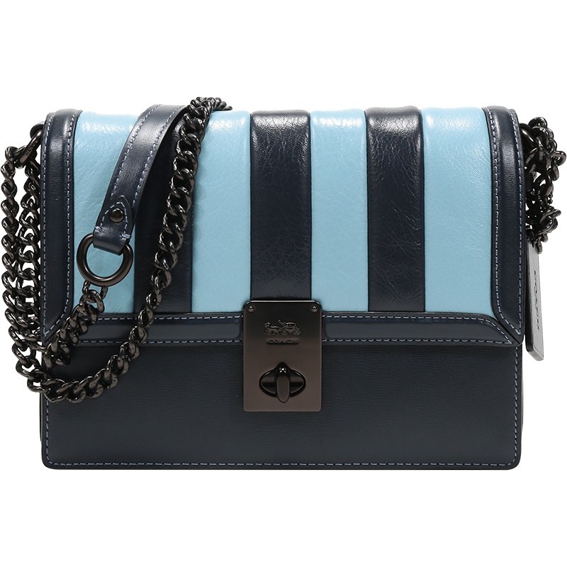 COACH 蔻驰 奢侈品 女士 专柜款HUTTON系列皮革哈顿小方包手提单肩斜挎包 739