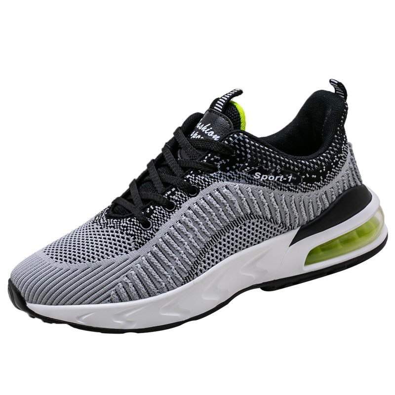 英伦班纳(ENLEN&BENNA)新款夏季气垫立体飞织休闲男网布鞋