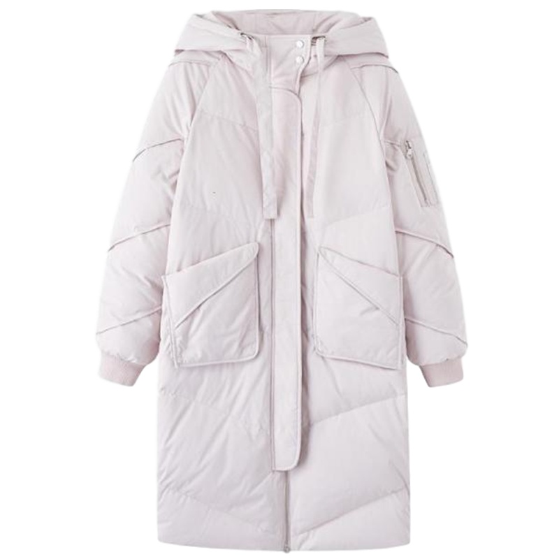 冬季羽绒服女2019新款女中长款时尚韩版修身白鸭绒宽松长款学生2T000612