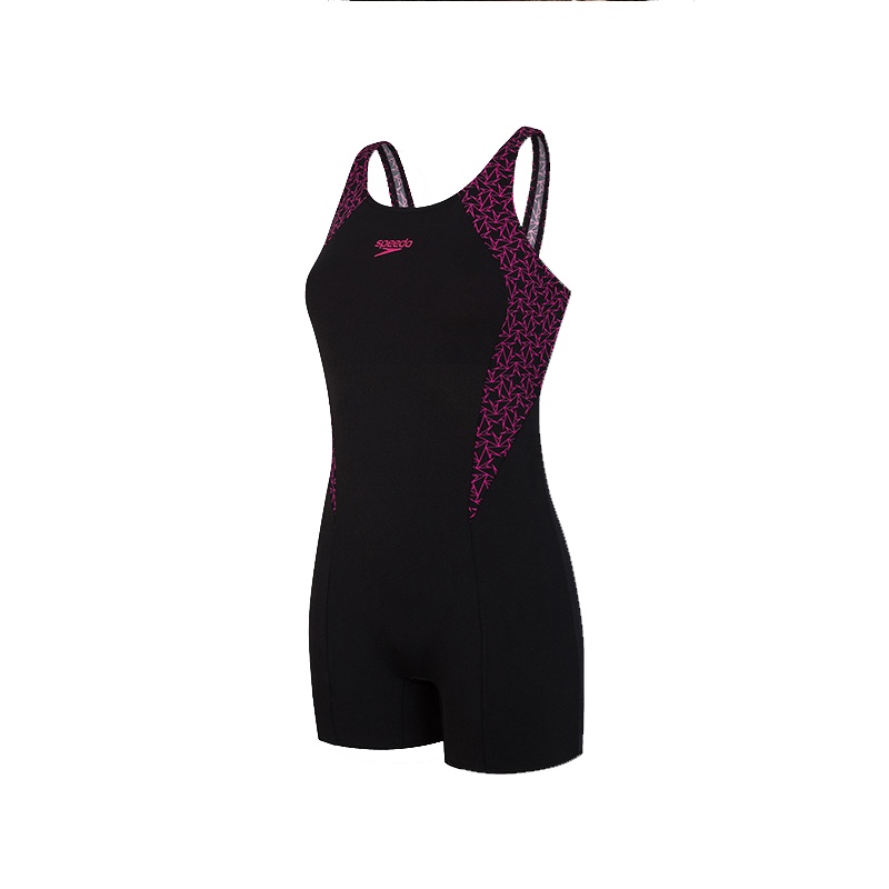 2020新款Speedo/速比涛女子平角连体泳衣保守遮肚显瘦泳衣女泳装
