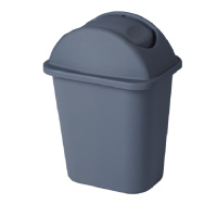中号桶形垃圾桶60L 带盖 灰色(停用)