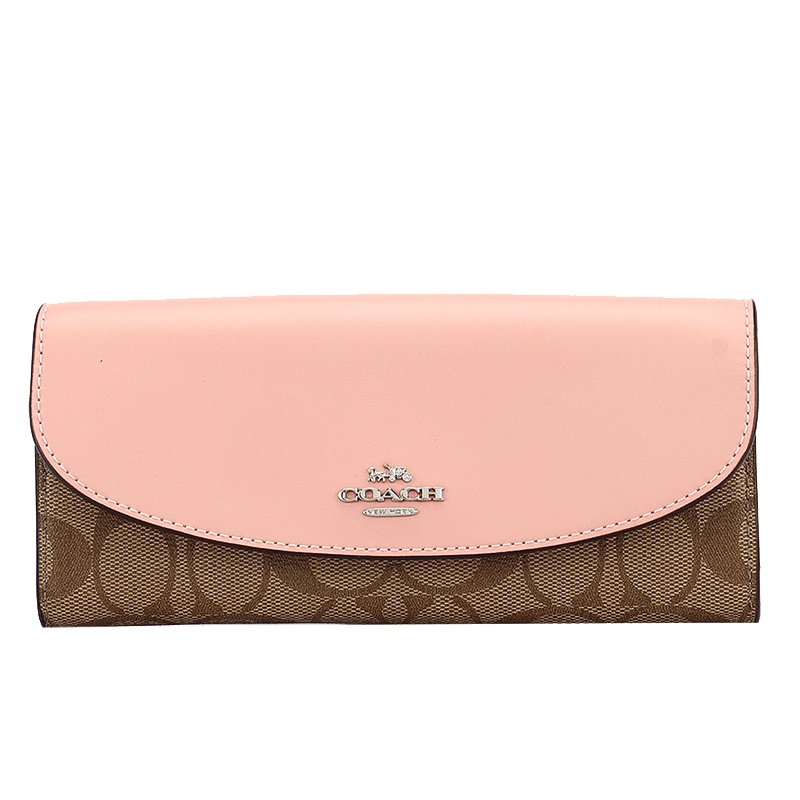 COACH 蔻驰 长款钱包钱夹 女士PVC配皮长款钱包钱夹