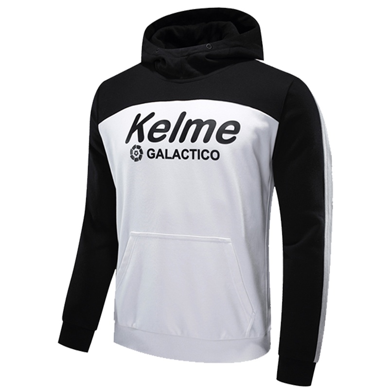 Kelme/卡尔美休闲运动新款男士套头卫衣棉潮流连帽拼接套头衫
