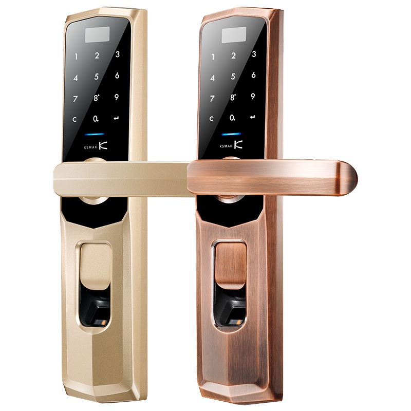 兴印XINGYIN-金指码云智能指纹锁i5 木门防盗门适用电子门锁密码锁智能锁 香槟金