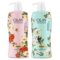 玉兰油OLAY沐浴露套装沐浴乳液国风瓶 深润滋养700ml + 舒缓清爽700ml 美肌 柠檬橙柑橘精油香氛 无皂基