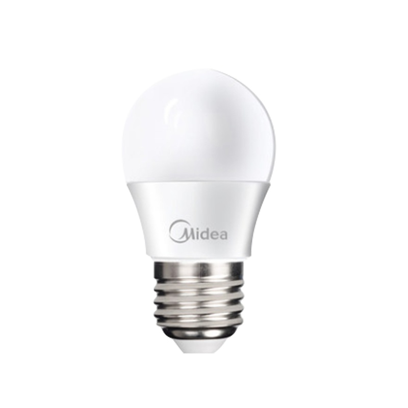 美的(Midea)灯泡LED光源 3瓦 E14 E27螺口光源 照明光源客厅过道卧室球泡冷光(5000K以上)1-45W