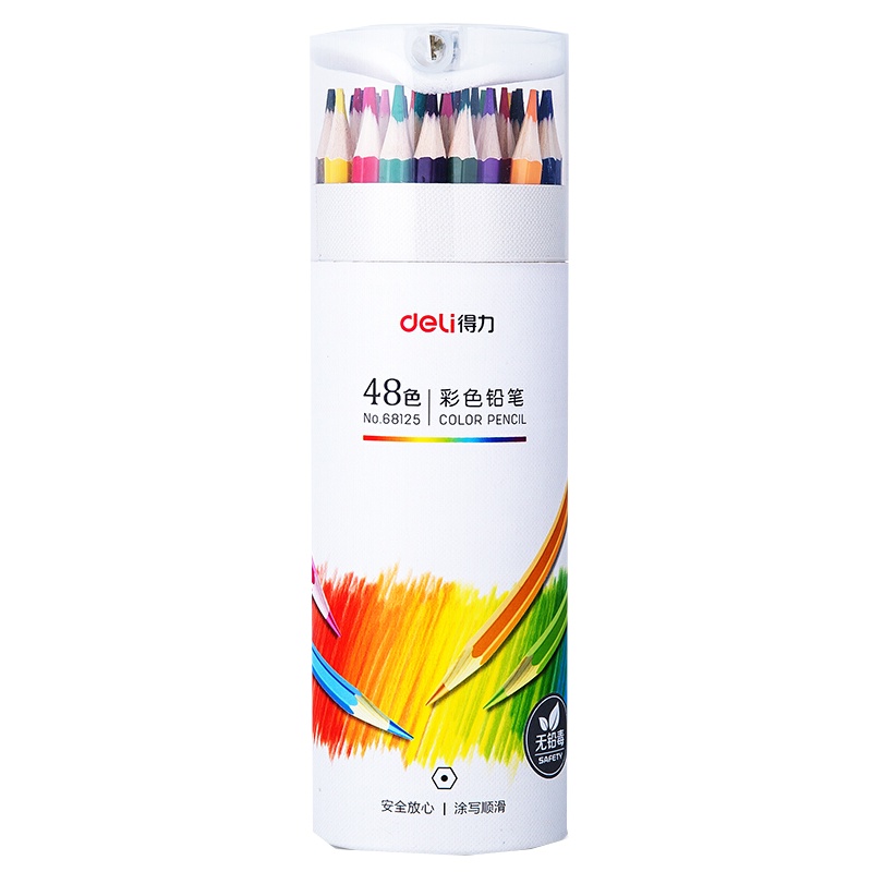 得力 (deli) 六角笔杆彩铅 写字素描绘画木头彩铅小学生画画彩铅 画图笔 专用素描绘图幼儿园学生彩铅