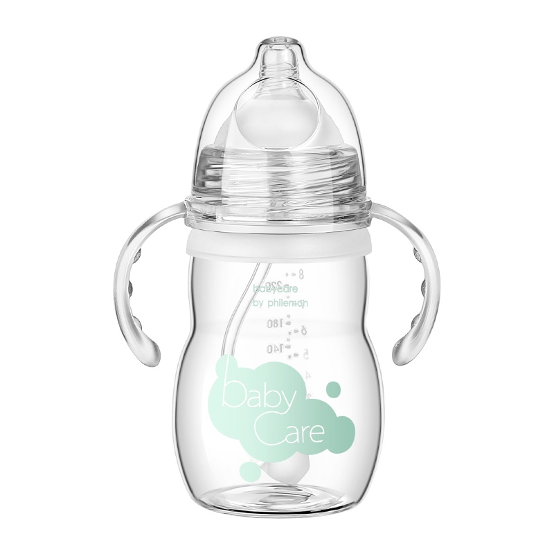 babycare新生儿奶瓶玻璃宝宝宽口径 1808S 晶钻玻璃奶瓶260ml