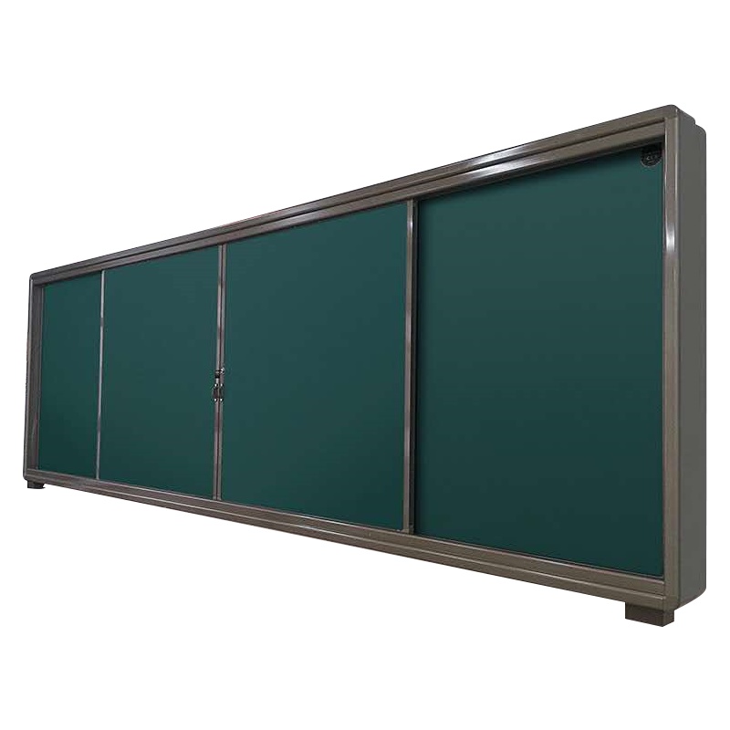 铭威盾推拉式黑板书写黑板左右移动推拉黑板教室黑板宣传板宣传栏1.3*4米定制1300*4000搪瓷钢板