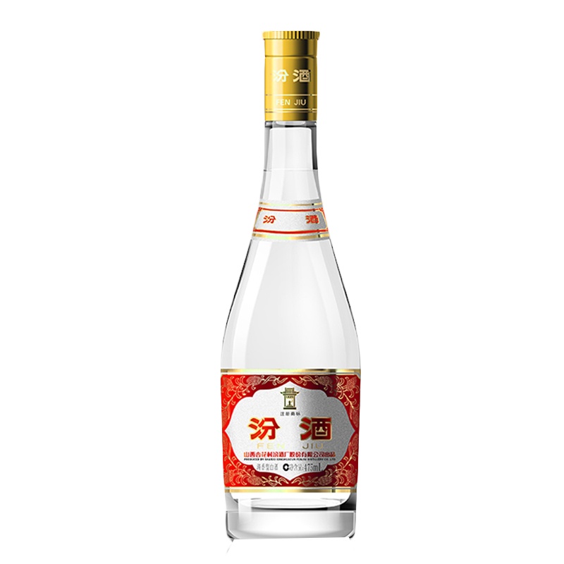 汾酒 白酒 黄盖玻汾 清香型 高度白酒 53度 475ml*12瓶 整箱装