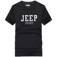 JEEP/吉普夏季新品T恤男短袖圆领套头男士休闲大码潮流时尚体恤衫夏天纯棉透清爽上衣服