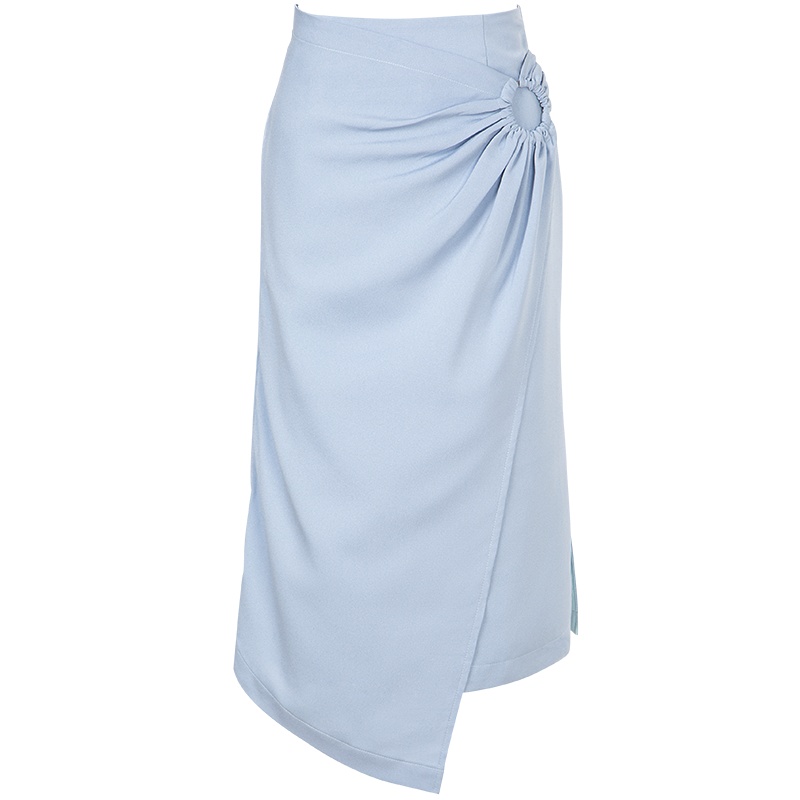 晚白 2021春新品简约纯色高腰百搭显瘦职业通勤包臀裙半裙半身裙女