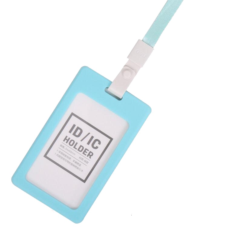 得力(deli) 软胶竖式卡套/工作证/员工牌 6个装