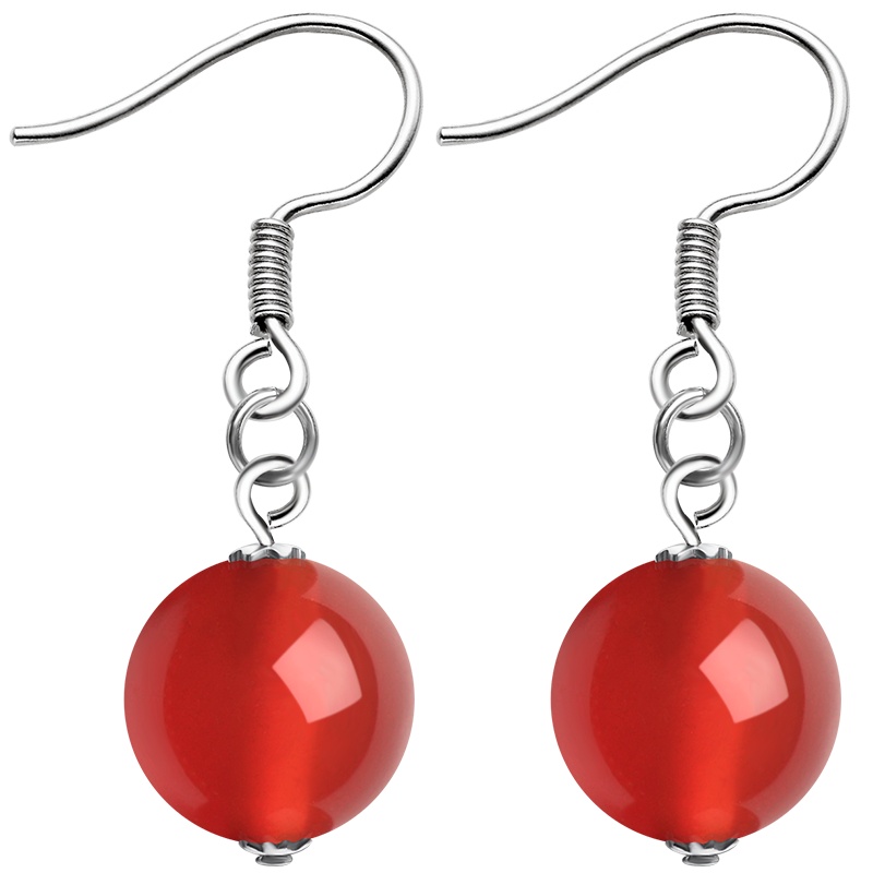 石头记往日情怀红玛瑙耳环耳钉女送朋友送闺蜜生日首饰品耳坠