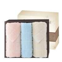 洁丽雅 全棉优品-3毛巾三条装 DX0654 2条面巾1条方巾棉桃礼盒装(单位:盒)