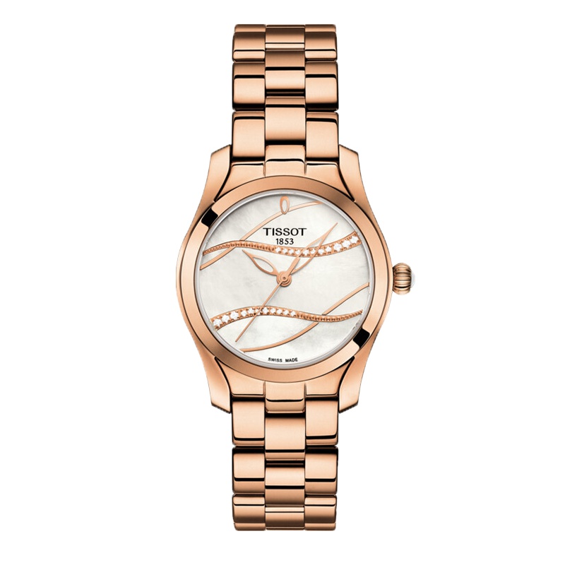 天梭（TISSOT）手表 时尚海浪系列石英女士手表