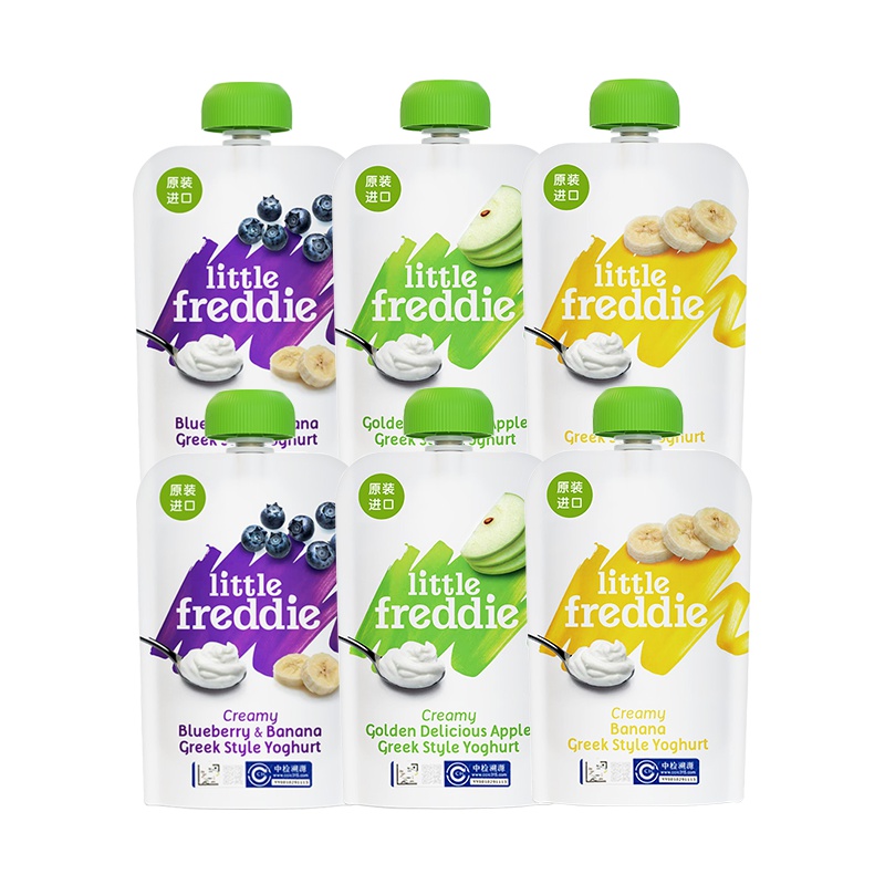 小皮欧洲进口儿童水果泥酸奶三种口味发酵乳吸吸乐宝宝6支装