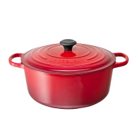LE CREUSET法国酷彩 珐琅铸铁锅20cm红色 炖煮煲圆形锅平底家用2.4L