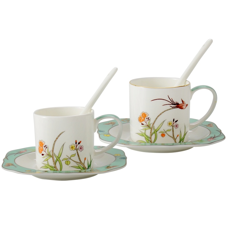 米兰度(Milandu)骨瓷咖啡杯碟西式下午茶具轻奢高档随手礼绿色环保 美人瓷系列咖啡具