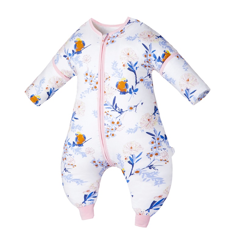 欧孕婴幼儿国潮分腿睡袋春秋季纱布纯棉四季通用宝宝儿童防踢被