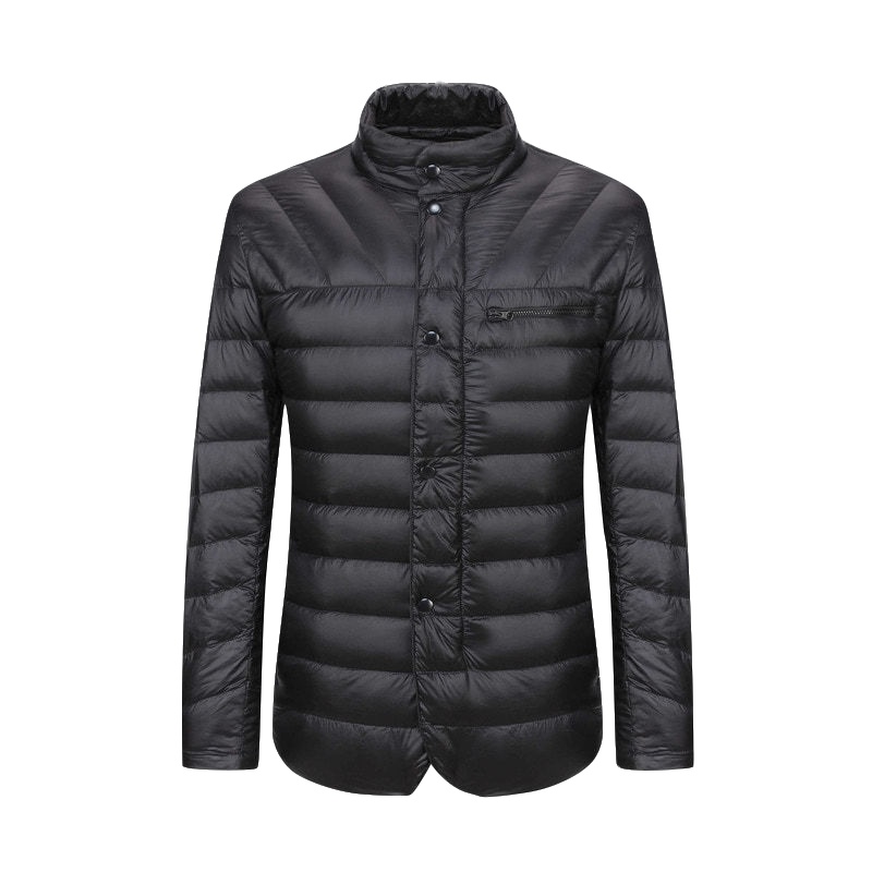 Youngor/雅戈尔冬季新品男士商务休闲白鸭绒立领修身短羽绒服外套029AQY