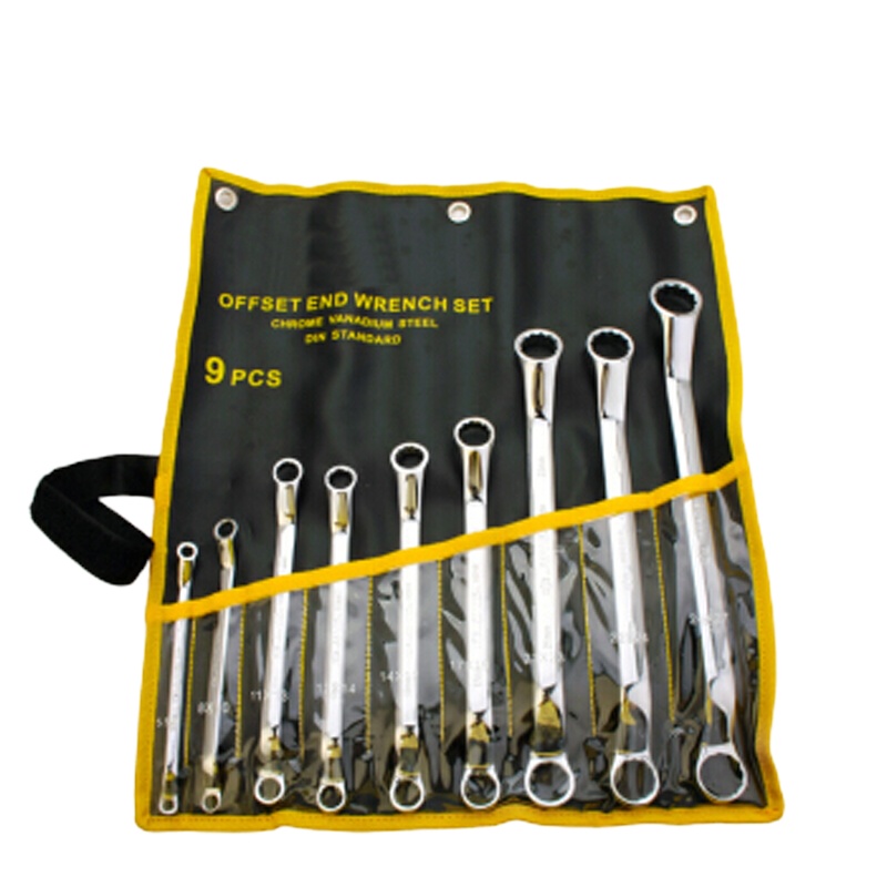 金穗慧采 开口梅花两用扳手组套 汽修机修袋装扳手组套 呆扳手 9件镜面梅花扳手 97122