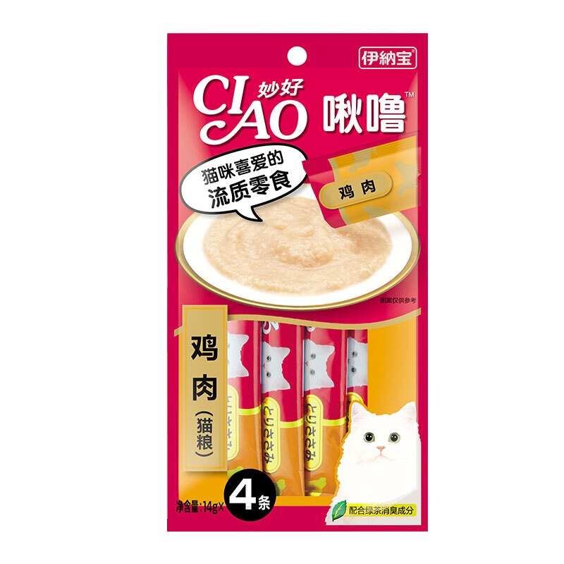 伊纳宝啾噜猫零食鸡肉14g×4条
