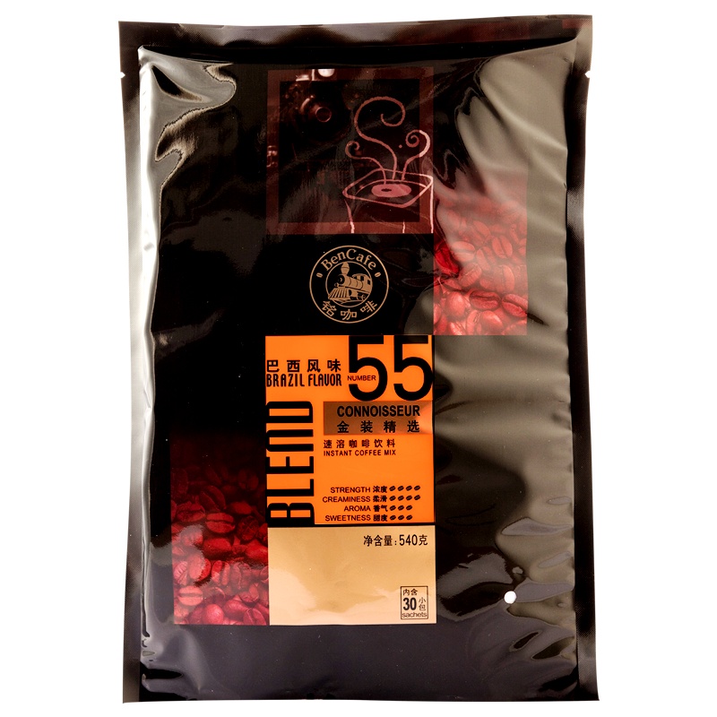 铭(ben) Ben/铭咖啡 巴西风味三合一速溶咖啡粉 浓香醇袋装30杯
