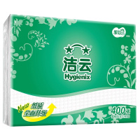 洁云10370001 柔韧压花卫生纸 400张包