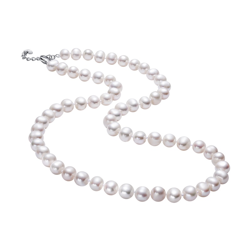 鑫万福 热卖款6.5-7mm天然淡水珍珠项链/珍珠毛衣链/珍珠链子