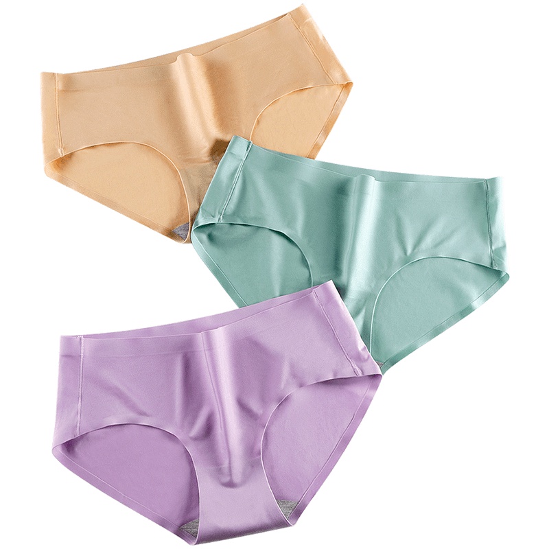 莫代尔 3条装无痕女内裤轻柔透气舒适女士内裤三角内裤