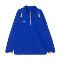 LI-NING KIDS 男女中童足球训练服跑步运动针织长袖套头衫