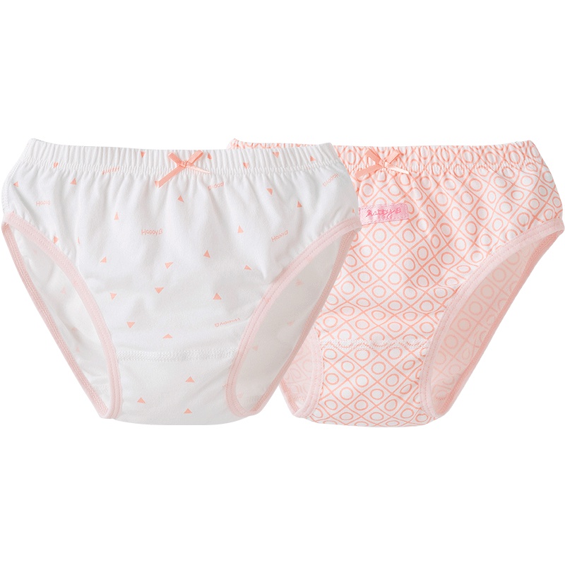 哈贝比（happyB） 童装婴儿裤子 婴儿内裤女纯棉 春秋男女宝宝纯棉三角裤四季内裤（2条装）